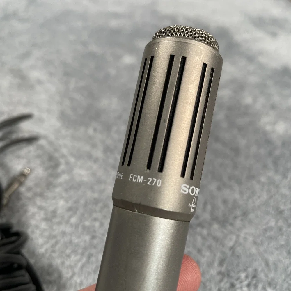 Vintage Sony ECM 270 Electret Condenser Microphone Hi Z Mic Sound Music Singing